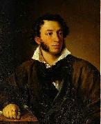 Vasily Tropinin Portrait of Alexander Pushkin, oil painting